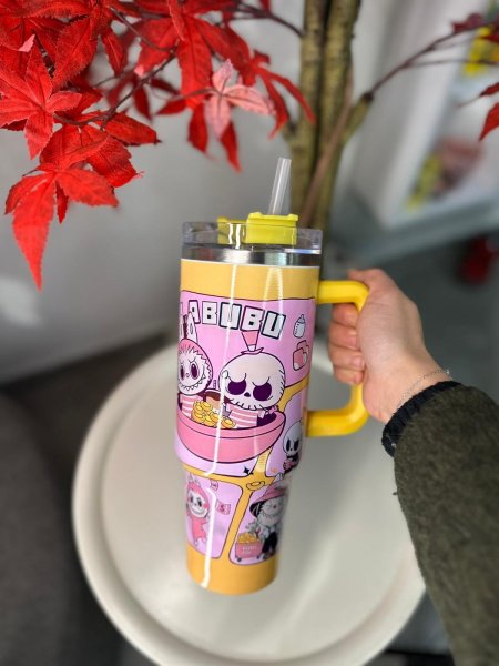 ماج ثيرموس حافظ للحرارة لابوبو أصفر