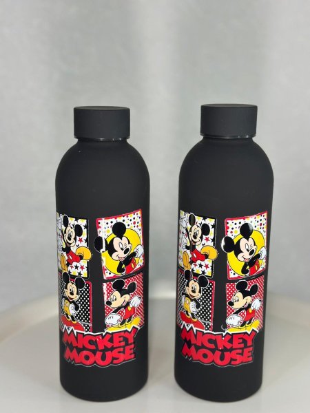 مطرة ثيرموس قصير ميكي ماوس مربعات اسود
