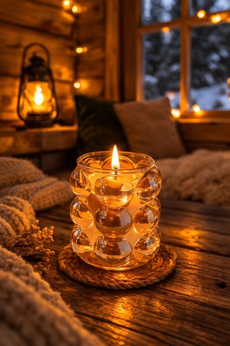 شمع كاسة زجاج بابيت