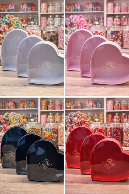 صندوق قلب غطاء شفاف 3قطع