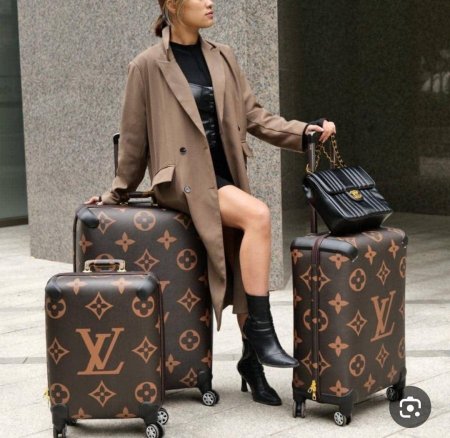 شنط سفر 3 قطع Louis Vuitton بني