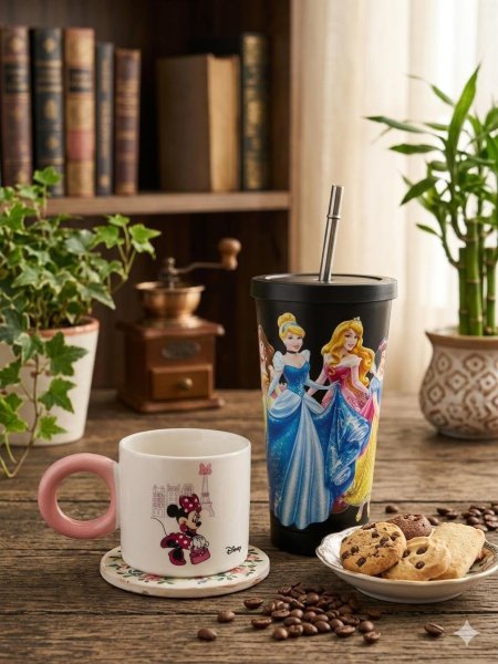 مطرة Disney مع فنجان طقم اميرات