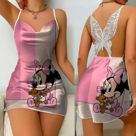 قميص نوم Disney ميني ماوس مع دب زهري