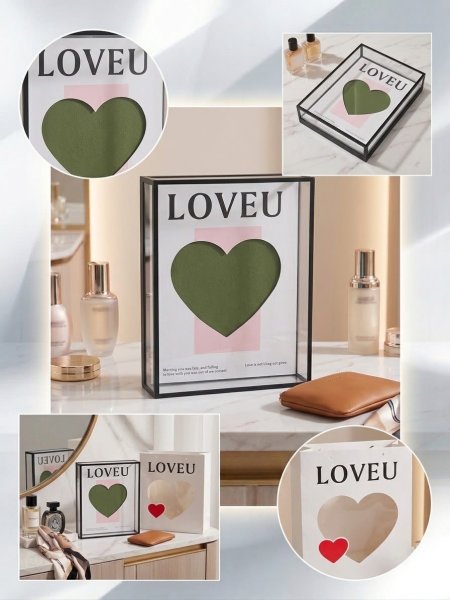 صندوق شفاف love للتنسيق مع كيس
