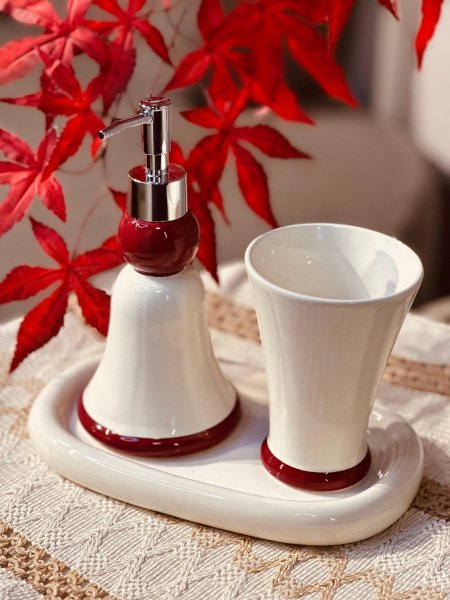 طقم علبة صابونة سيراميك