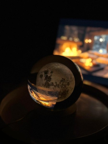 بلورة كريستال USB قمر