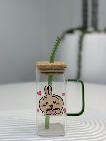 ماج شفاف مربع رسمة بنات