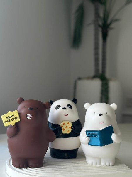 تحف بلاستيك الدببه الثلاث
