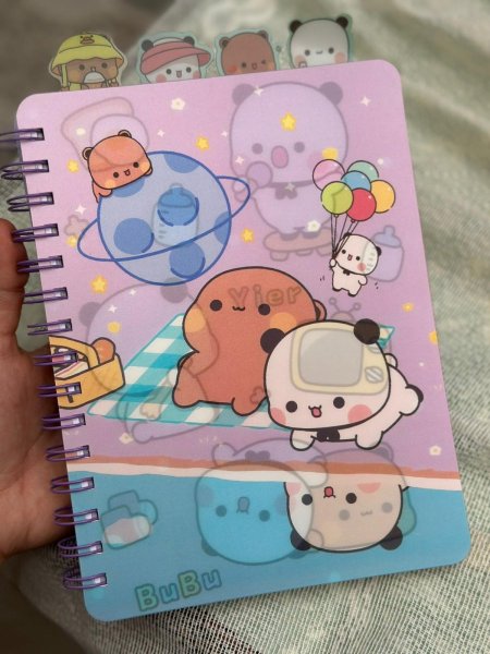 دفتر سلك مع لمعه _دب