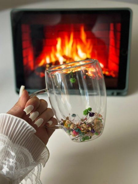 ماج دبل جلاس ورد مجفف ( كل 3 ب 10شيقل)