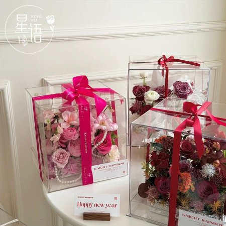 صندوق مكعب اكروليك طقم 4 قطع