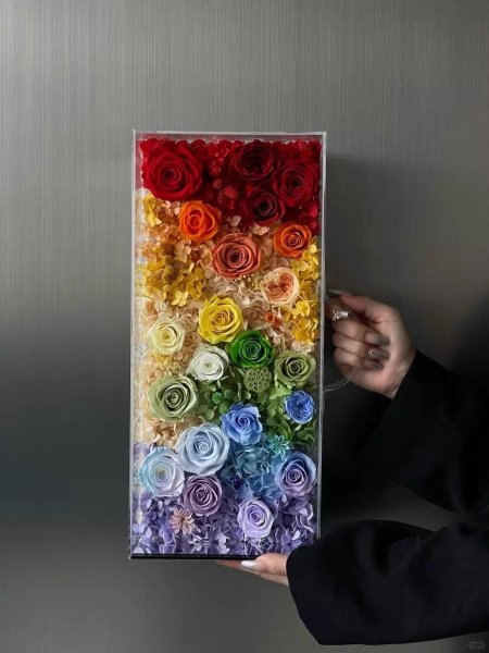 صندوق اكروليك طويل للباقات 2 قطعه