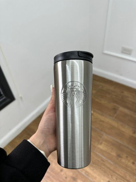 ماج ثيرموس ستاربكس حفر لون فضي