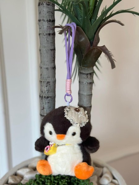 دب صغير حبيبات تعليقة (20سم) بطريق ببيونه