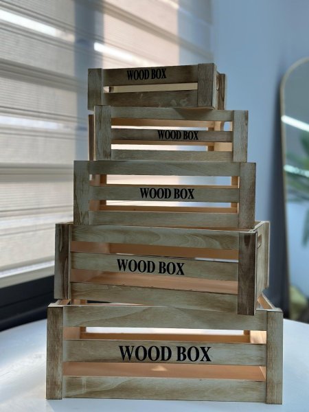 صندوق خشب طقم 5 قطع