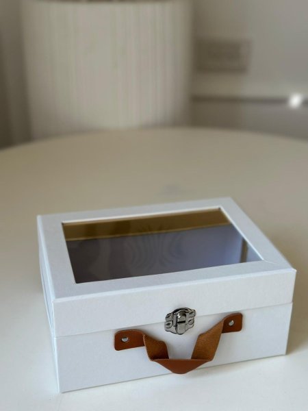 صندوق شفاف مع يد